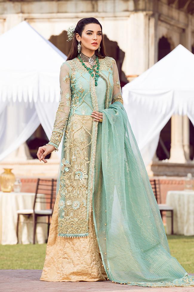 Mint green pakistani bridal on sale dresses