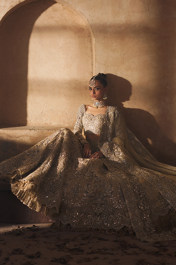 Pakistani Bridal Dress in Royal Lehenga Choli Style Online