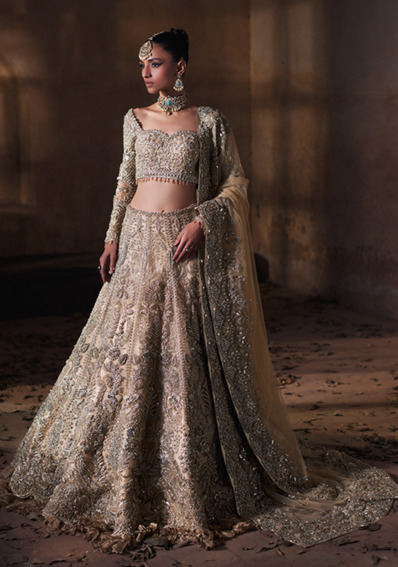 Pakistani Bridal Dress in Royal Lehenga Choli Style