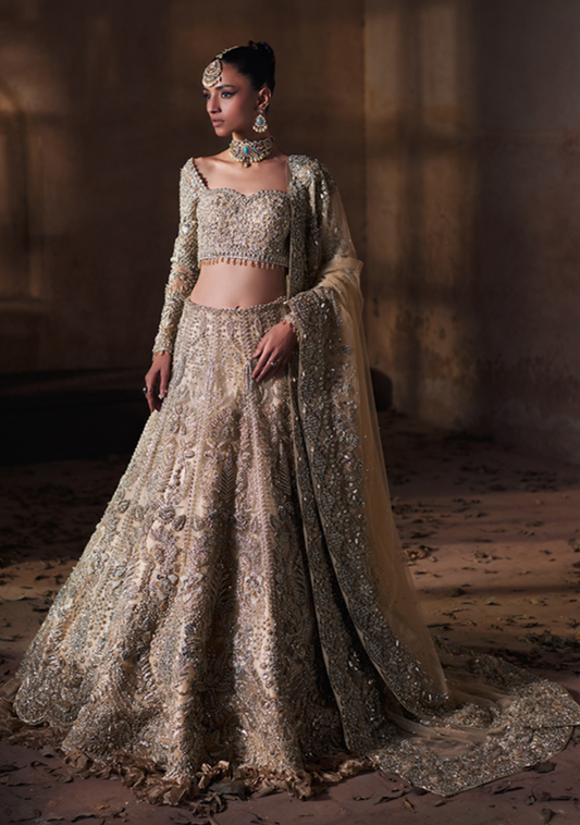 Pakistani Bridal Dress in Royal Lehenga Choli Style