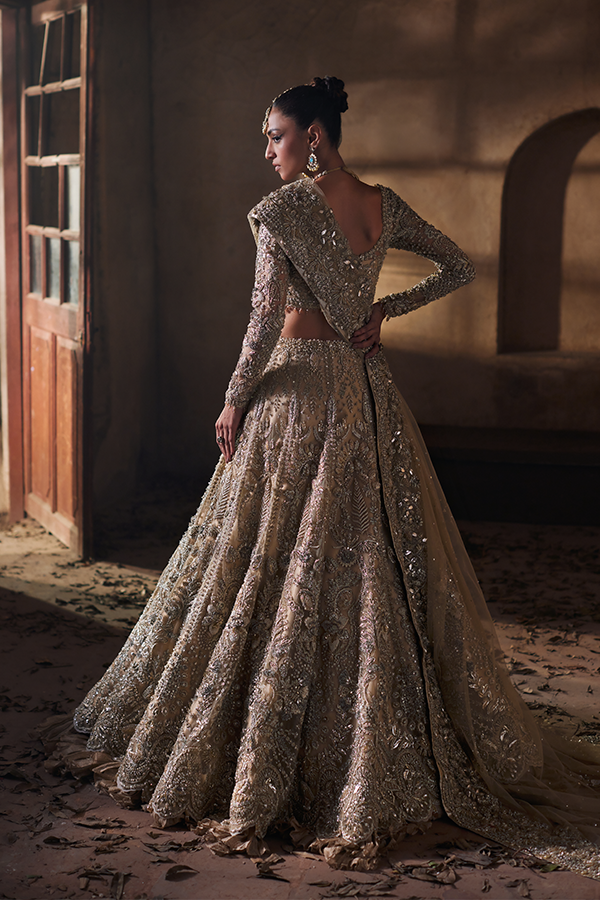 Pakistani Bridal Dress in Lehenga Choli Style