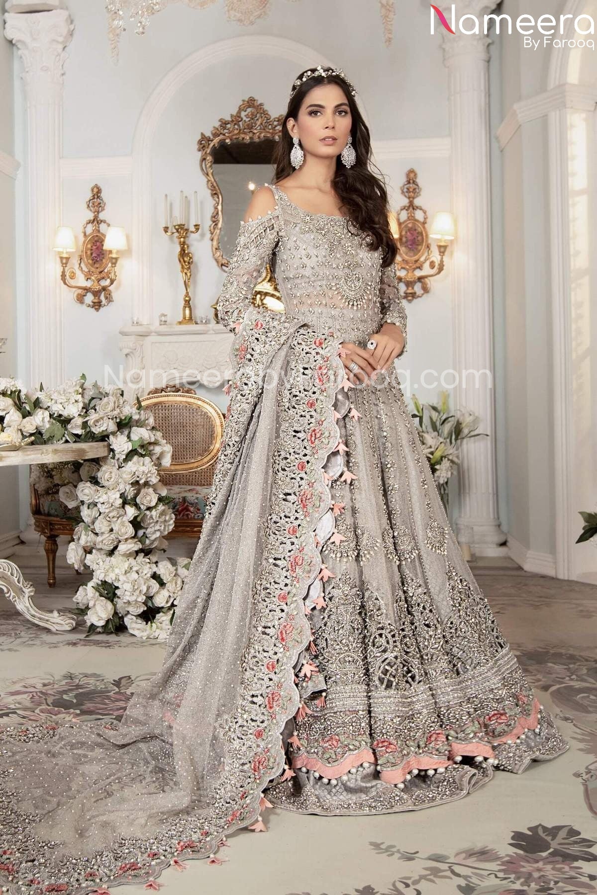 Silver Grey Bridal Dresses Vintage Moss Grey Bridal Lehenga Dress Online for Bride 2021 BridalLehenga Silver Grey Bridal Dresses Vintage Moss Grey Bridal Lehenga Dress Online for Bride 2021 BridalLehenga