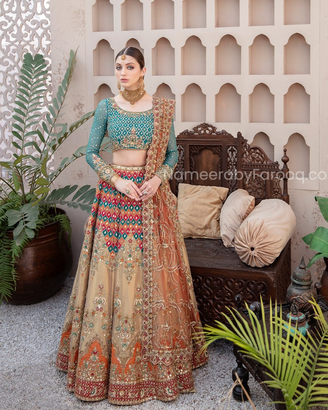 Chiffon 2025 bridal lehenga