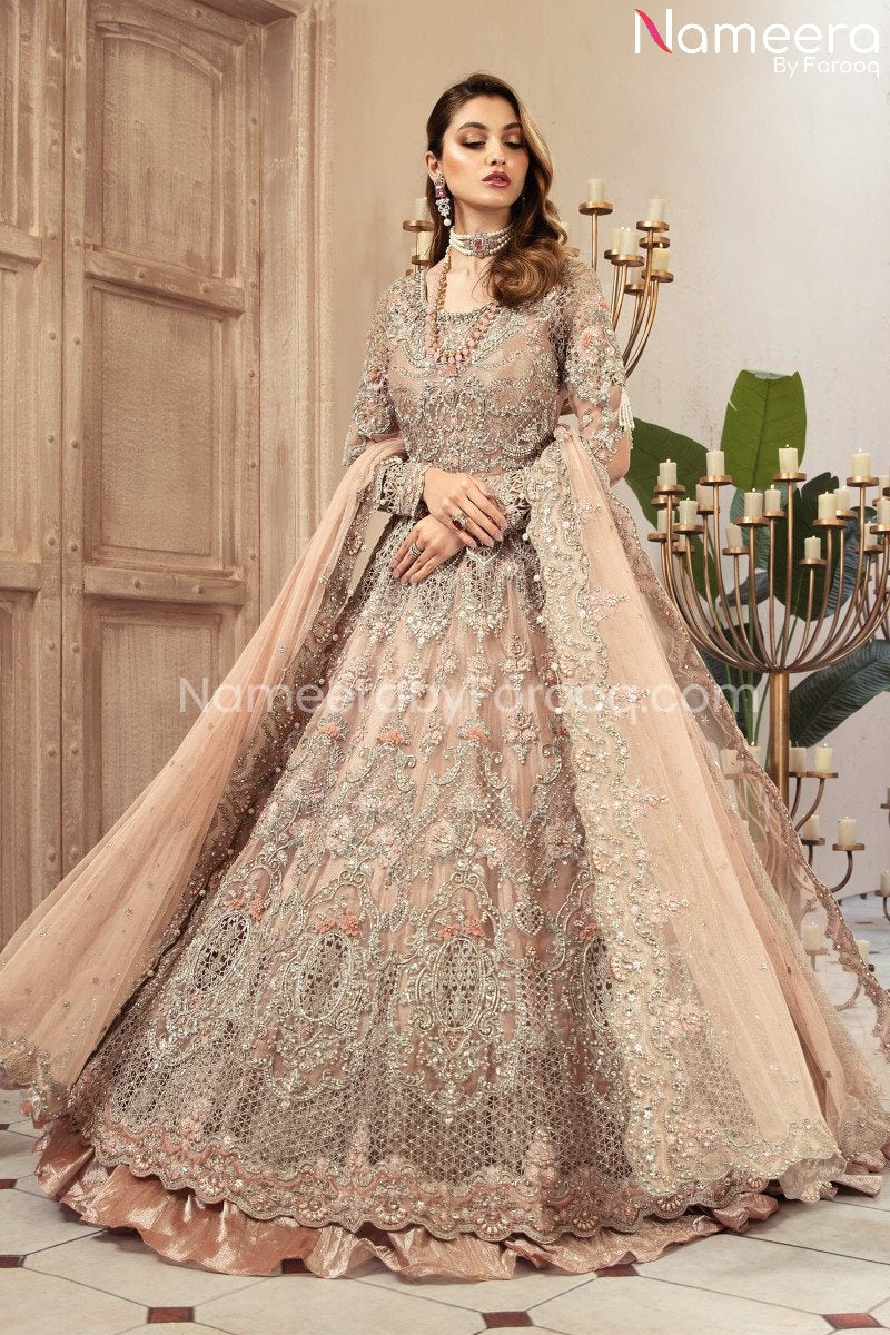 Gown and lehenga clearance design