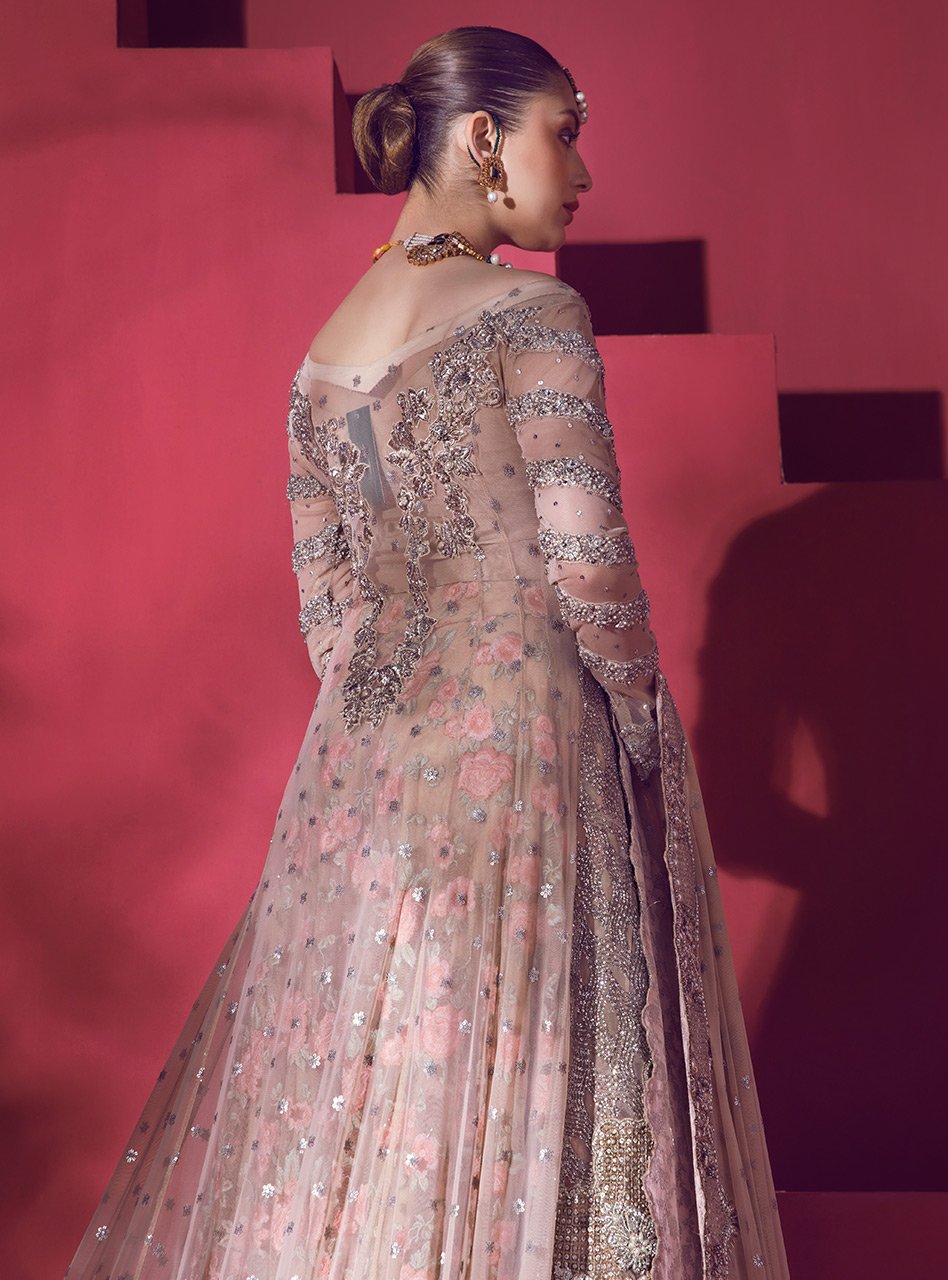 Designer Bridal Lehenga in Elegant Style with Embroidery Backside