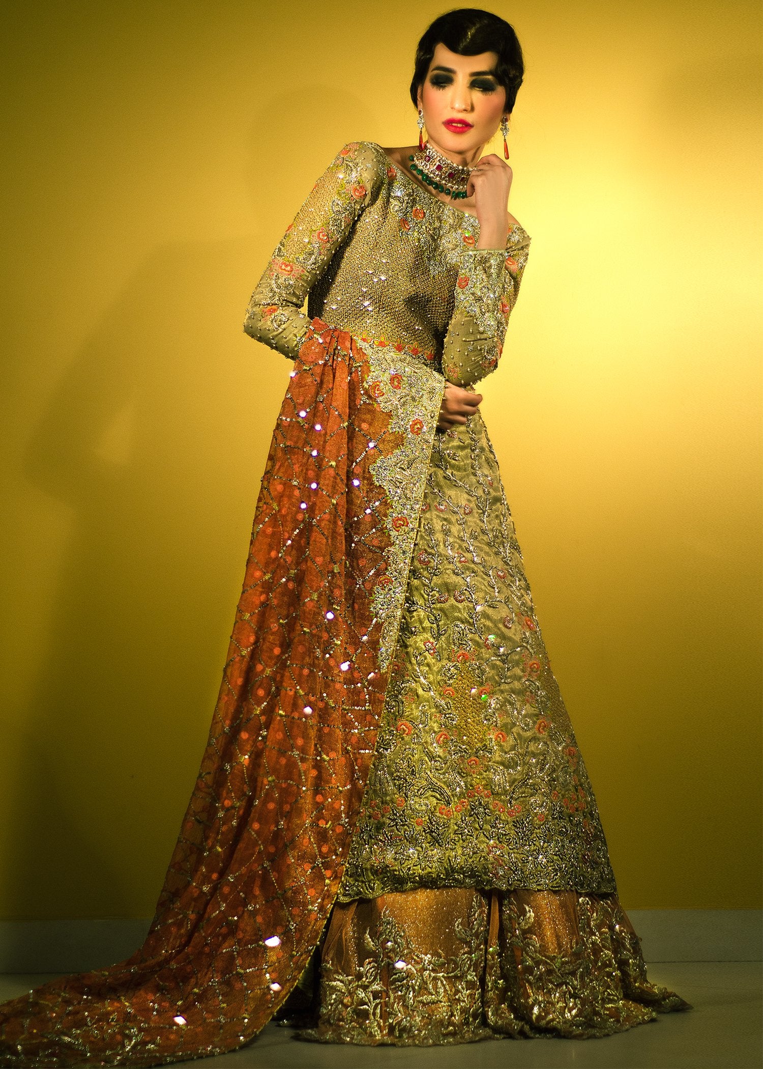 Latest Heavily Embellished Pakistani Bridal Lehenga Online BridalLehenga Latest Heavily Embellished Pakistani Bridal Lehenga Online BridalLehenga