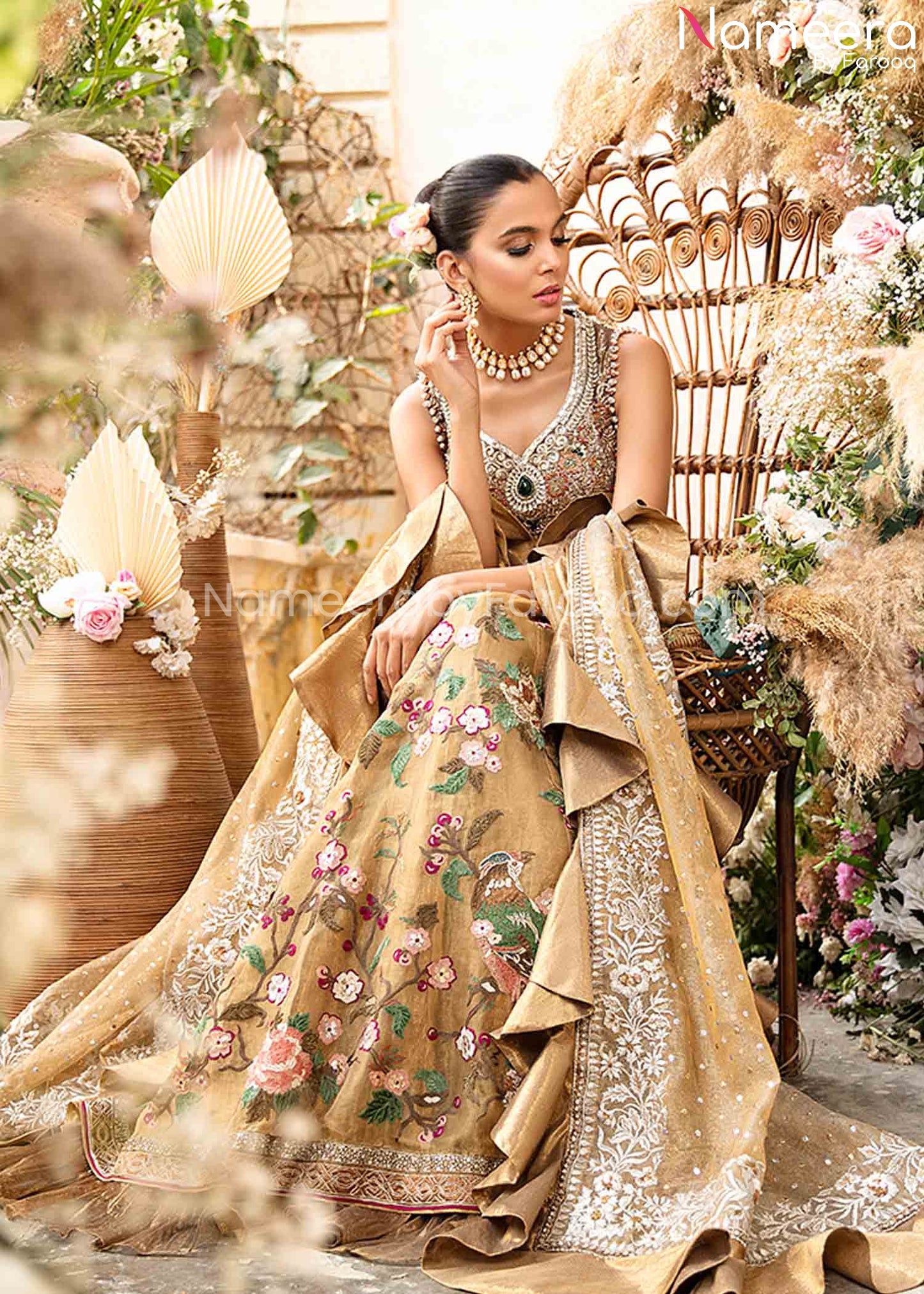 Pakistani Embellished Bridal Lehenga Dress Online #BA25