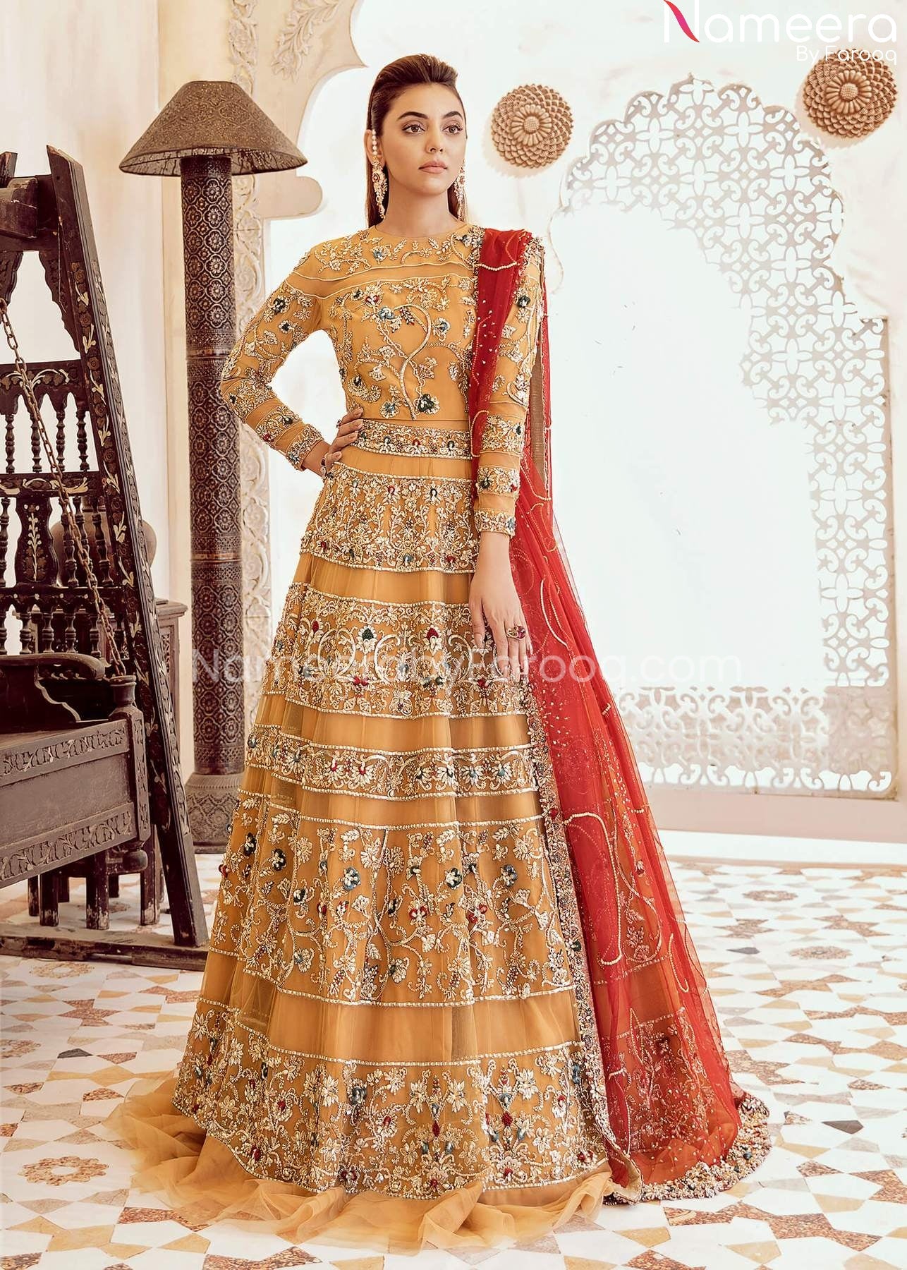 Peach Lehenga